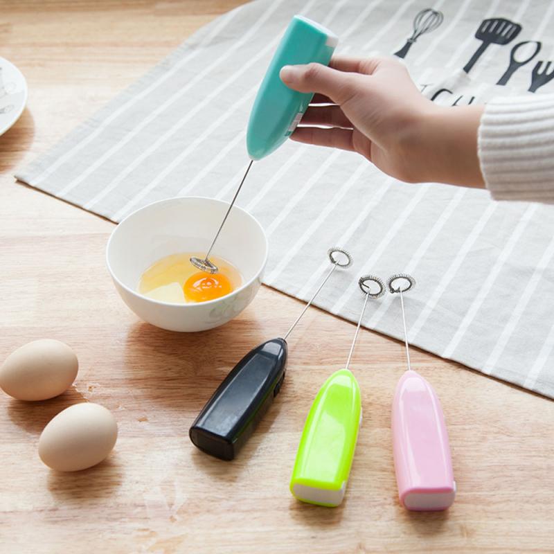 Milk Drink Coffee Whisk Mixer Electric Egg Beater Frother Foamer Mini Handle Stirrer Practical Home Kitchen Cooking Tools