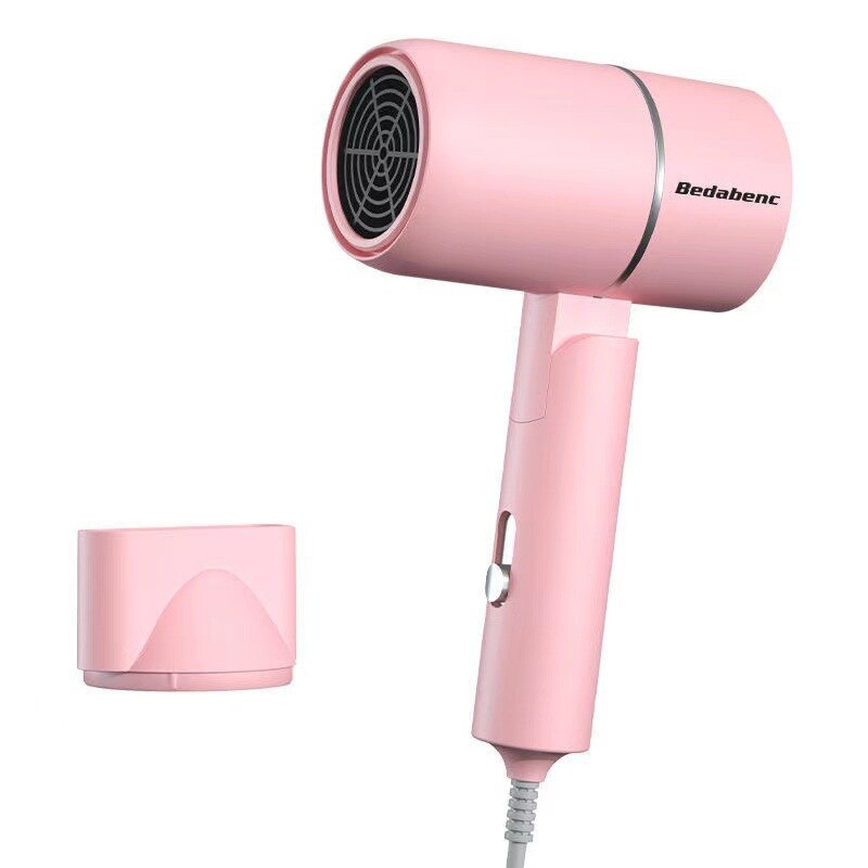 Vouwen Haardroger 220V Met Draagtas Air Anion Haarverzorging Voor Thuis Mini Reizen Föhn Blow Droger draagbare: Pink / EU
