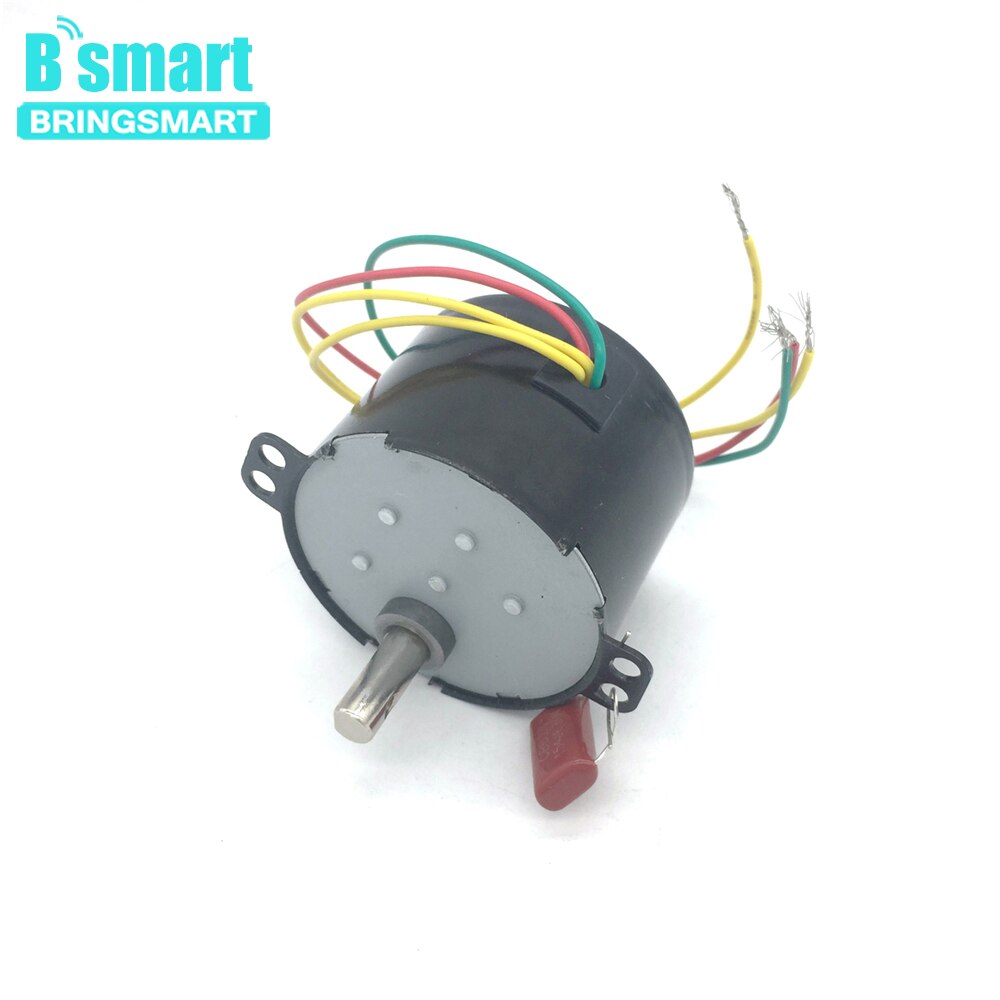 Bringsmart 50 ktyz växelströmsmotor 220v cw/ccw synkronmotor låg hastighet 2.5 rpm permanentmagnet motorreduktion 6-10w lågt brus