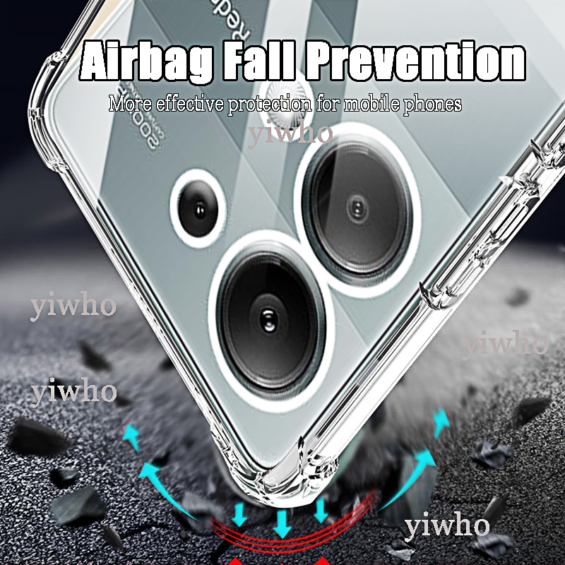 Funda suave de silicona transparente a prueba de golpes para Xioami Redmi Note 13 12 Pro 4G 12S 11 10 9 Pro Plus contraportada Redmi 13C 5G 12C 10a 10c