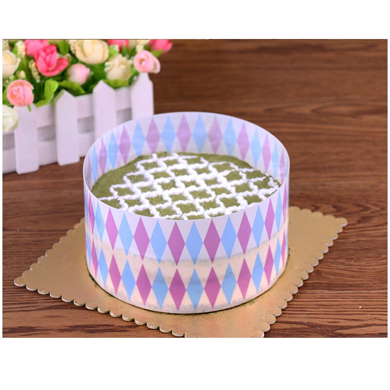 1 pcs 8 CM * 10 M Mousse Omliggende Rand Wikkelen Tape Voor Bakken Cake Kraag Roll Verpakking DIY Cake decoreren Gereedschappen