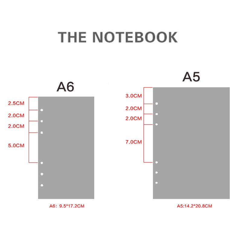 80 Sheets Business A5 A6 Loose Leaf Notebook Refill Spiral Binder Index Inside Page Monthly Weekly To Do List Paper Stationery