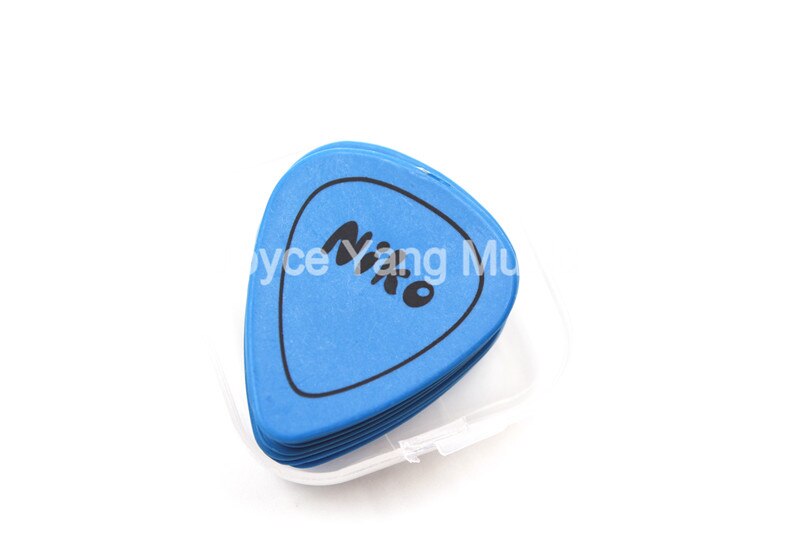 12pcs Niko POM Delrin Acoustic Electric Guitar Picks Plectrums With Little Plastic Case Box 0.5/0.6/0.73/0.88/1.0mm: Blue 100mm