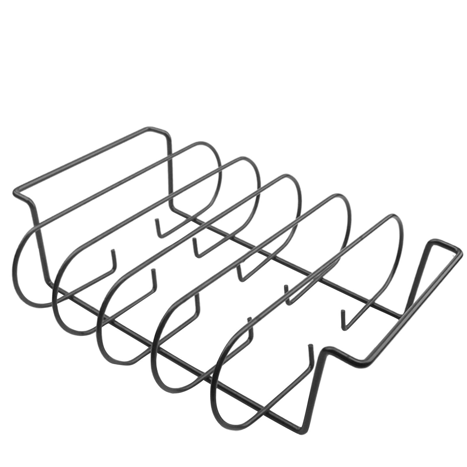 Non-stick Rib Plank Bbq Stand Barbecue Gebraden Rack Rvs Grillen Bbq Kip Rundvlees Ribben Rack Grillen baske: WHITE