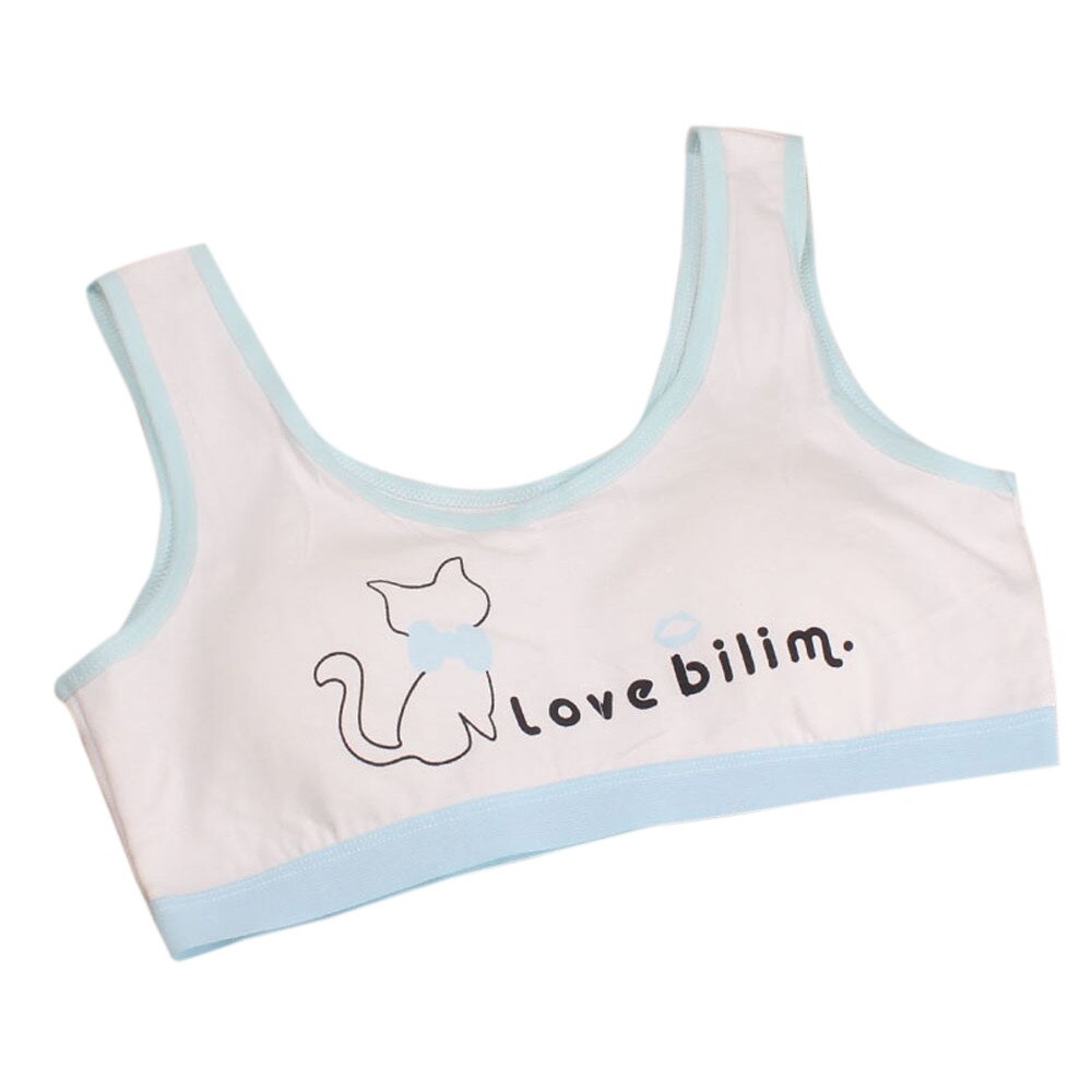 Kids Bra For Teenage Girls Cotton Children Girls Underwear Clothing Teen Sports Bra with Chest Pad Puberty Girl training Bra