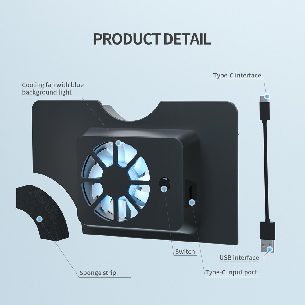 DOBE-ventilador OLED para Nintendo Switch, Enfriador de consola de juegos Original, OLED