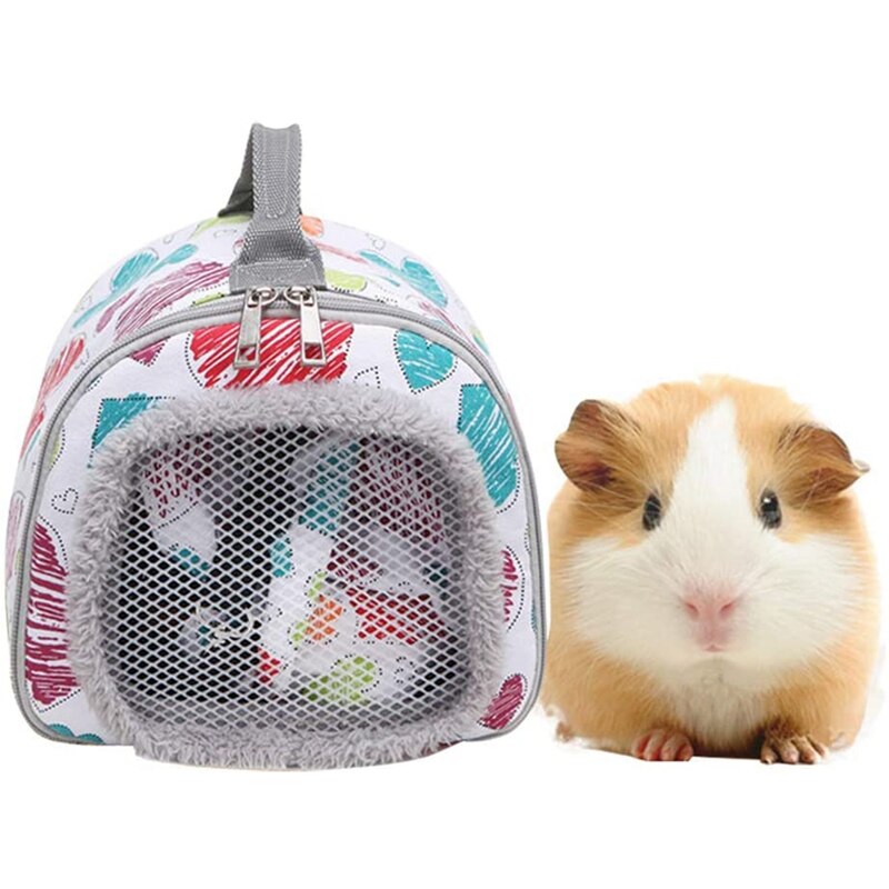 Transportador de bolsa de Hamster, bolsas de transporte de mascotas para hámster y otras mascotas pequeñas, bolsa de transporte de viaje portátil al aire libre transpirable