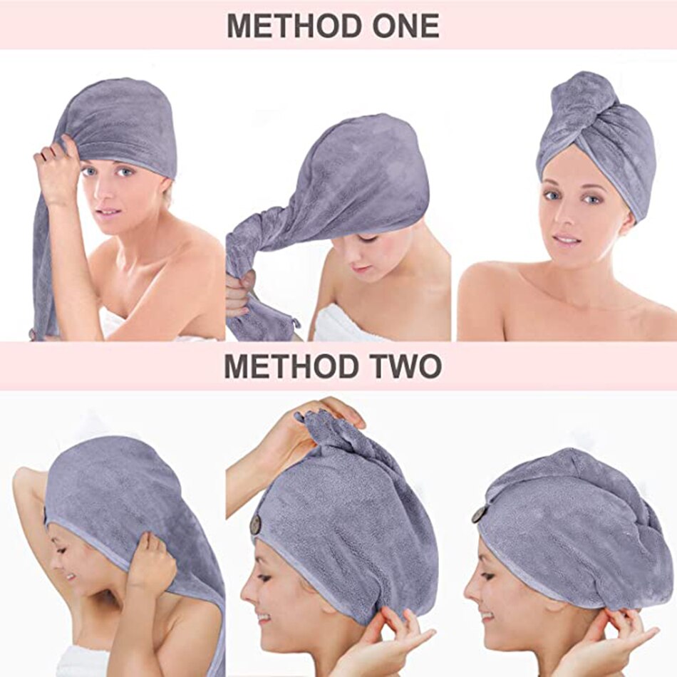 Microfiber Haar Handdoek Wrap Voor Vrouwen Volwassen Badkamer Absorberende Sneldrogende Thuis Bad Dikkere Douche Lange Krullend Droog Haar cap