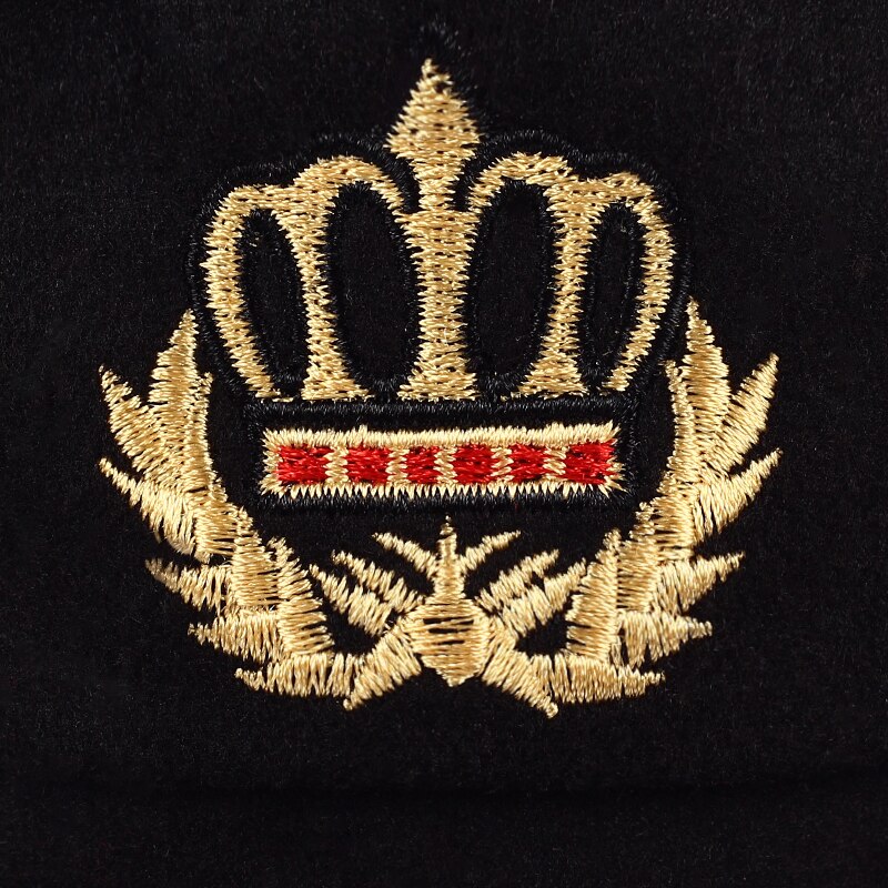Voron studentlue menn kvinner kadettlue ull flat topp svart army matros lue unisex retro beret åttekantet lue