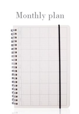 Daily Weekly Monthly Planner Spiral A5 Notebook Time Memo Planning Organizer Agenda School Office schedule Stationary: monthly plan
