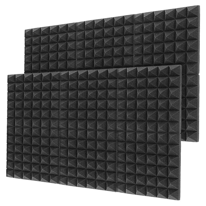 12Pcs 30X30X5CM Sound Insulation Cotton Sound Insulation Foam for Recording Studio Piano Room Sound Insulation Foam: Default Title