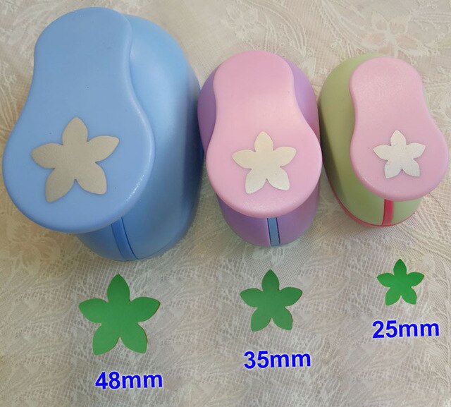 3PCS(5cm,3.8cm,2.5cm) Round shape craft punch set children manual DIY hole punches cortador de papel de scrapbook Circle punch: Petal