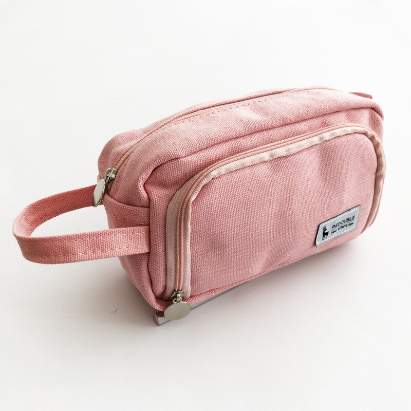 6 Colors Pencil Case for Shcool Office Students Pencils Bag Statiionery Supplies Kawaii Cute Shcool Pencil Case Big Pencils Bag: D