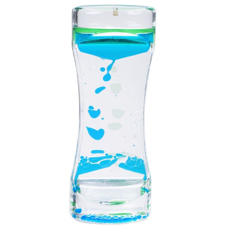 Liquid Timer Bubble Motion Timer for Sensory Play Visual Bubble Gravity Blue+Green