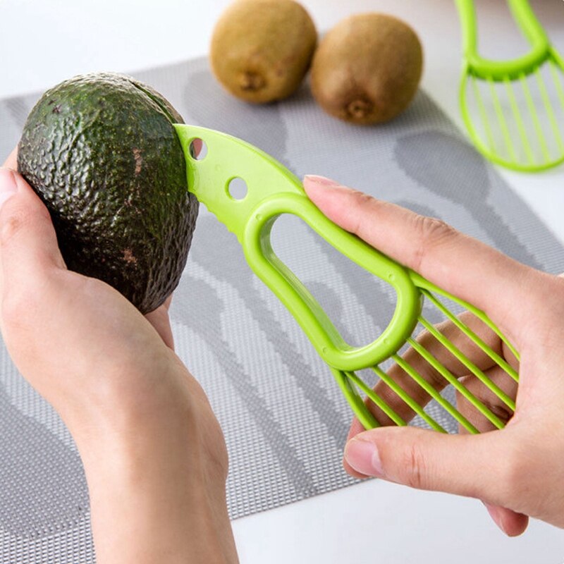Rebanadora de aguacate pelador de centros de mantequilla pelador de frutas cortador 3 en 1 separador de pulpa utensilios para verdura cocina accesorio para el hogar