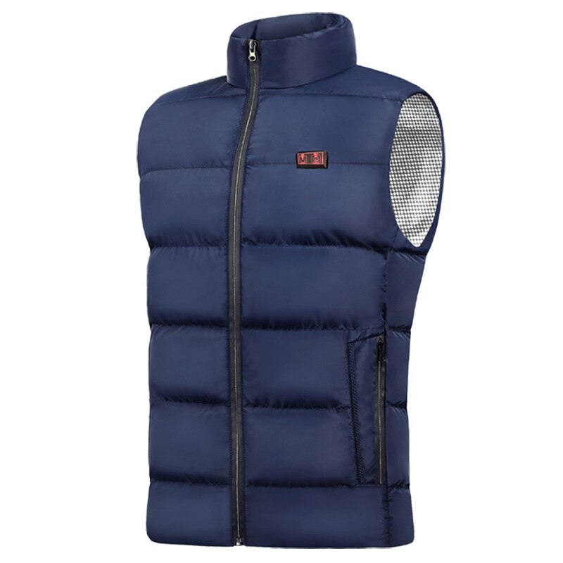 9 Heated Vest Jacket Men Women Coat Clothes Intelligent Electric Heating Thermal Warm Clothes Winter Heated Hunt: Blue / 4XL