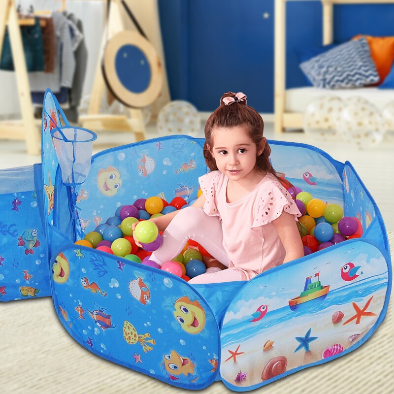 Kids Kinderen Pop Up Oceaan Ballenbad Tenten Huis Kruipen Opvouwbare Tent Huis Jongens Meisjes Spelen Speelgoed Tent Tunnel Zwembad bal Frame