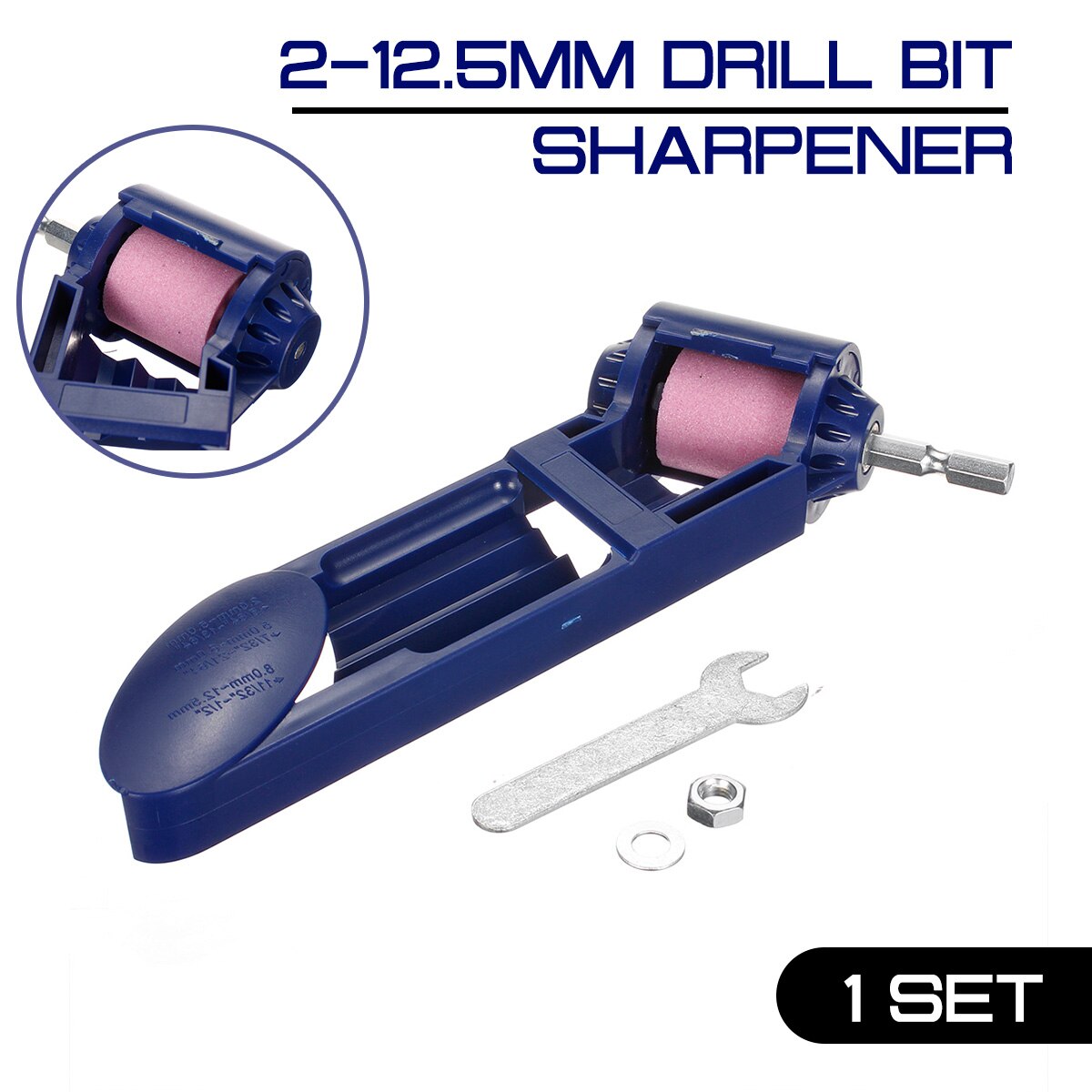 Grinding Wheel Drill Bit Sharpener 2-12.5mm Portable Corundum for Drill Polishing Grinder Tools for Drill Sharpener Power Tool