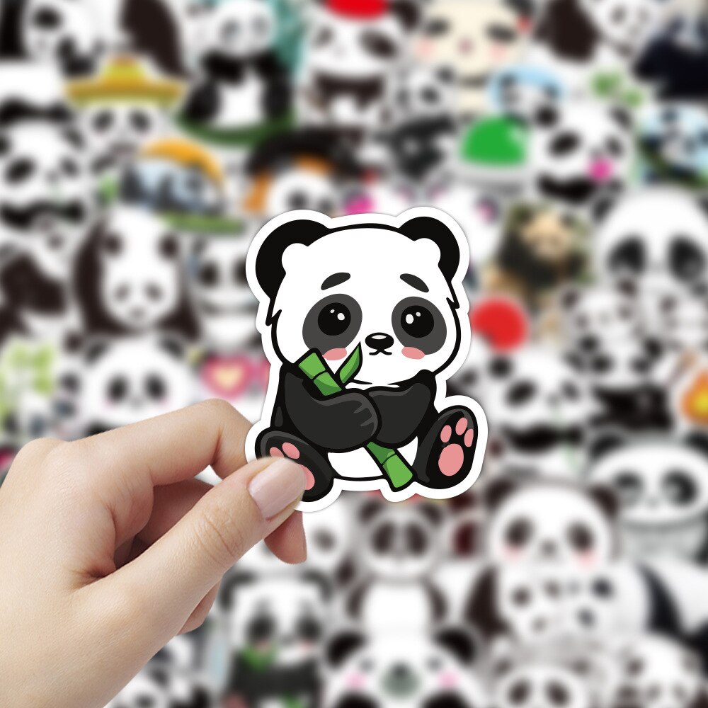 10/50 Stuks Leuke Dieren Panda Decoratie Stickers Diy Cartoon Panda Stickers Dagboek Scrapbook Sticker Decals