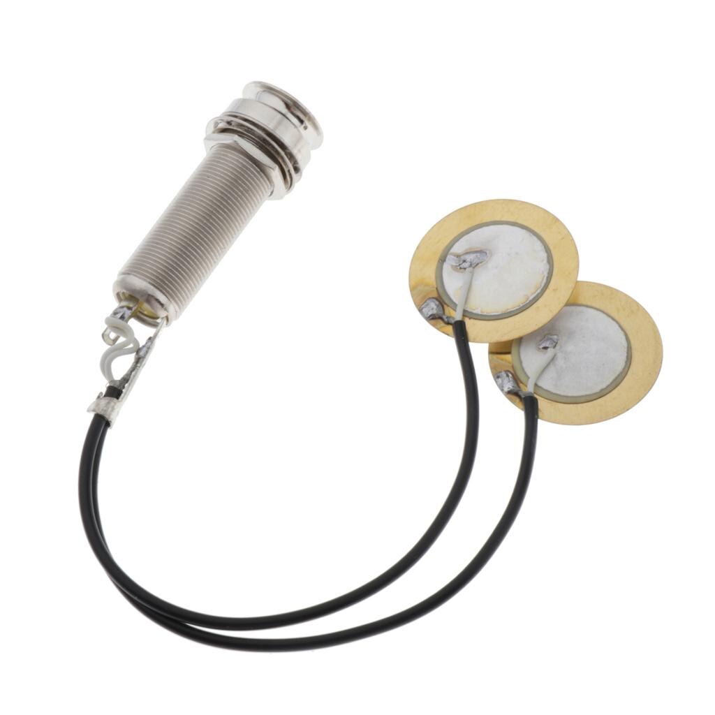 Micrófono piezoeléctrico de 6,35mm Transductor de pastilla para guitarra acústica