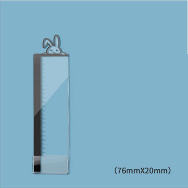 Acrylic Monitor Message Memo Board for Sticky Note Transparent Name Card Phone Holder Desktop Plastic Holder Stationery: Rabbit right