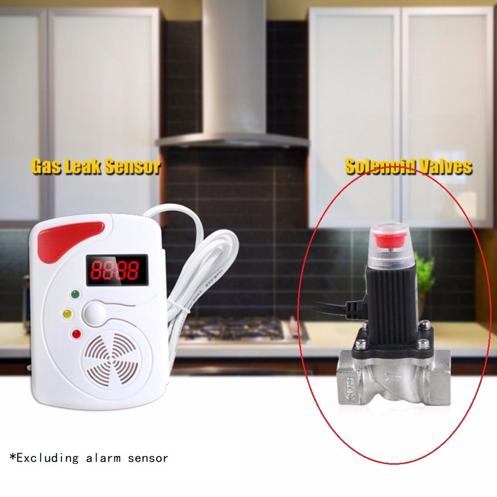 Automatic sensing LPG Natural Gas Emergency Shut Off Solenoid Valve For Home Security Alarm System & Alarming Leak Gas Pipeline