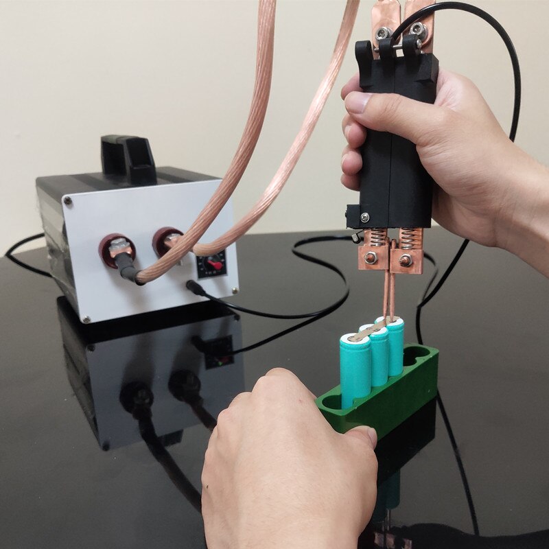 Spot welding machine integrated weld pen hand held automatic trigger multi functional split butt welding tongs polymer to nickel