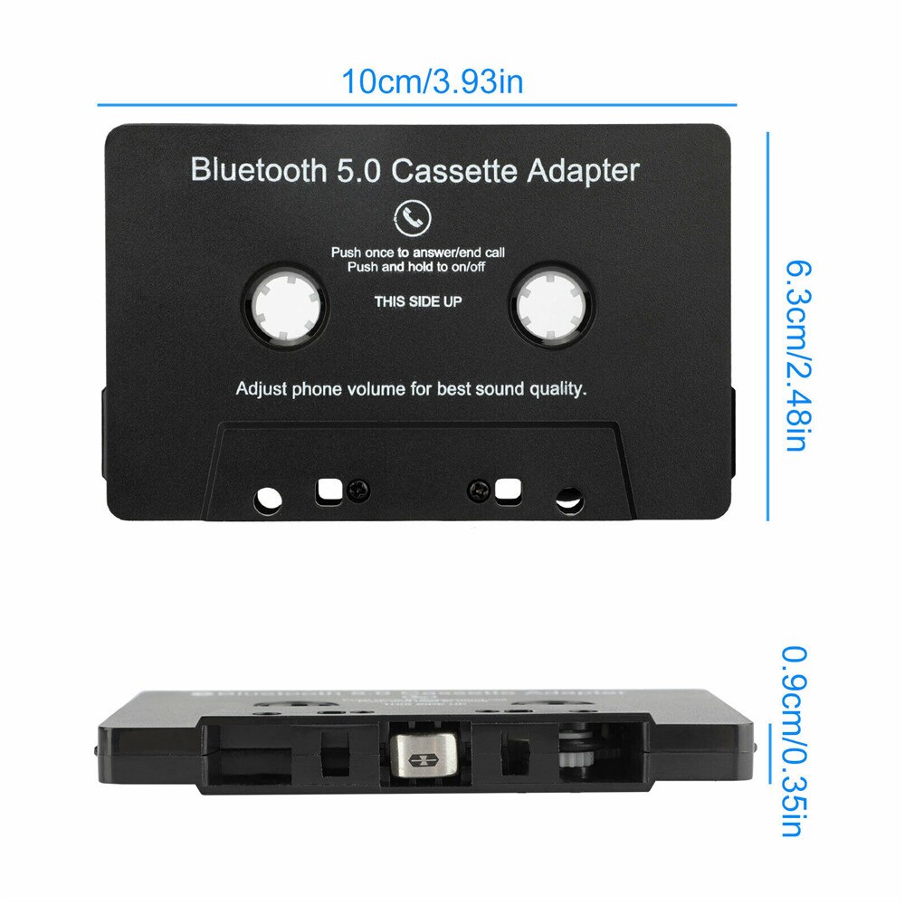 Universal bluetooth 5.0 converter bilbånd  mp3/ sbc/stereo bluetooth audio kassett for aux adapter smarttelefon kassett adapter
