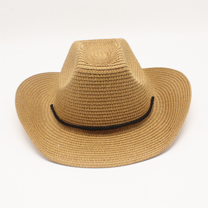 Sombrero panamá de paja para hombre y mujer, Sombrero de paja con visera para playa, Sombrero fresco de Jazz Trilby