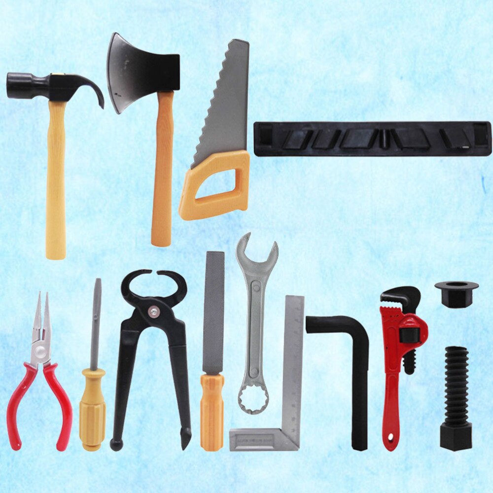 14 stücke freundlicher Simulation Reparatur Werkzeuge vorgeben Spielen Wartung einstellen Pädagogisches Lernen Spielzeug (Sortiert)