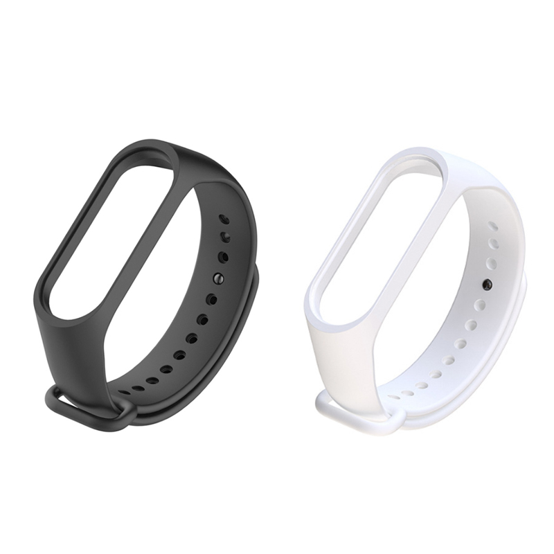 Watchbands For Xiaomi Mi Band 7 6 5 4 3 starp Wristband Silicone Bracelet Wrist Straps combination Smartwatch Accessories: XL / White Black