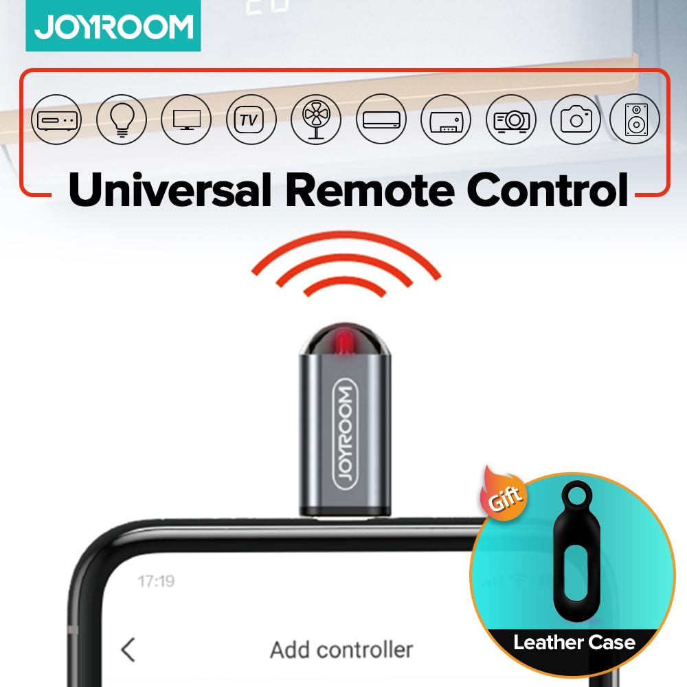 Transmissor infravermelho móvel do telefone do adaptador de controle remoto infravermelho sem fio dos aparelhos do ir para o iphone/micro usb/tipo-c joyroom