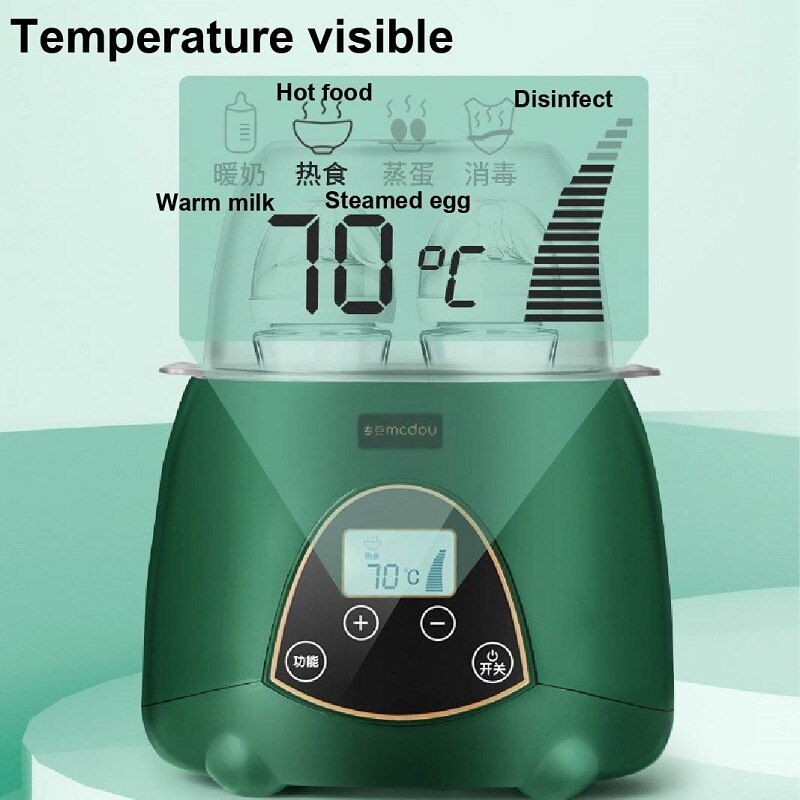 2 In1 Melk Warmer Heater Universele Dubbele Fles Sterilisator Voor Moedermelk Voeden Babyvoeding Intelligente Thermostatische Systeem