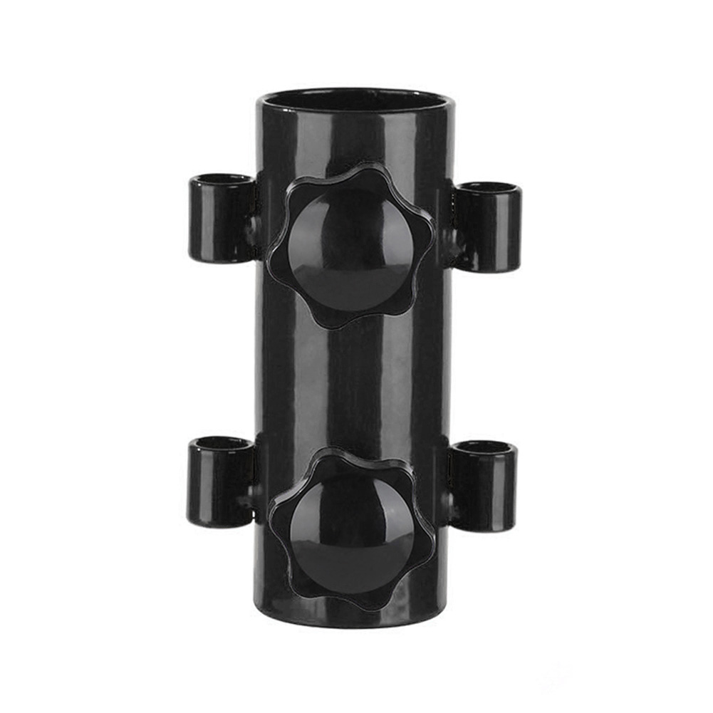 Paraplu Paal Vaste Standaard Verstelbare Tent Luifel Houder Rvs Winddicht Outdoor Voor Wandelen Vissen Tent Accessoires: Black