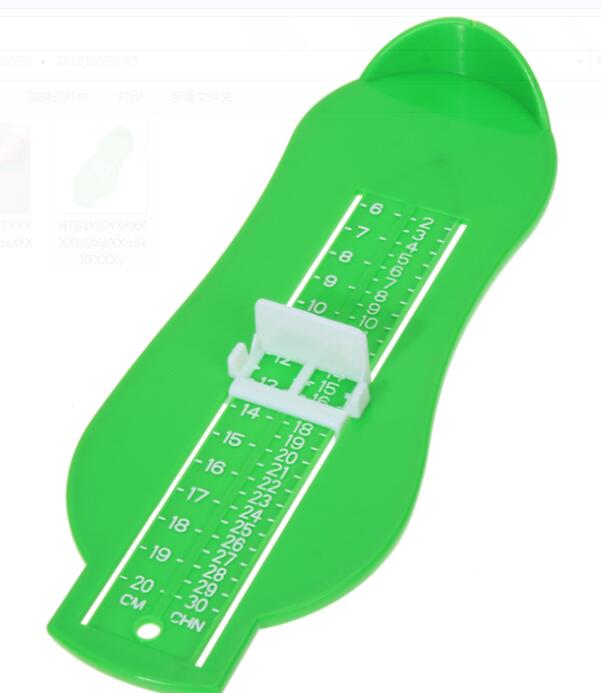 Foot Measure Gauge 5 Colors Baby Kid Foot Ruler Shoes Size Measuring Ruler Shoes Length Growing Foot Fitting Ruler Tool Measures: green