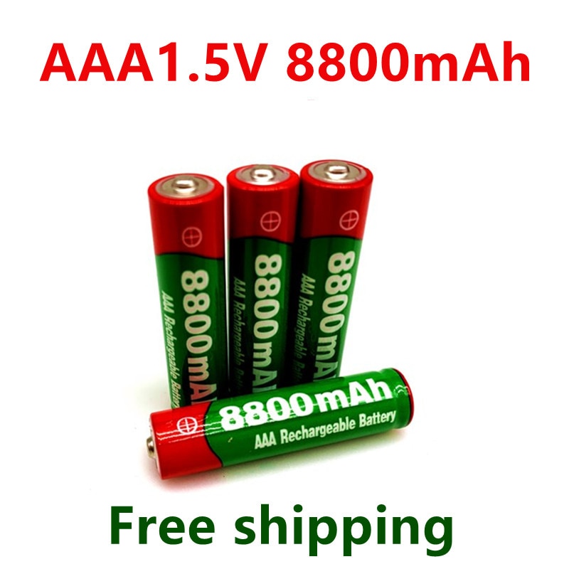 1.5v aaa uppladdningsbart batteri 8800 mah aaa 1.5v alkaliskt uppladdningsbart batteri för led -leksak  mp3 vänta