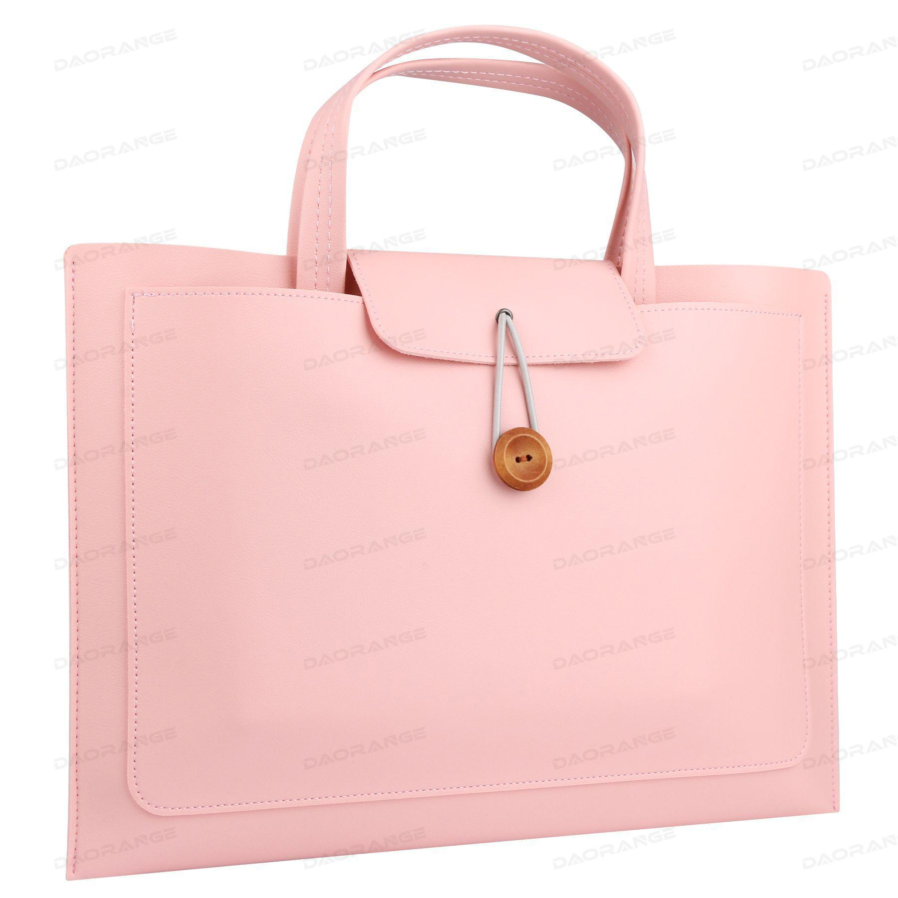 Pu-skinnveske for kvinner, bærbar pc-veske, bæreveske til macbook air 15- tommers, 16- tommers håndvesker for menn, skulderveske: Mintgrønn