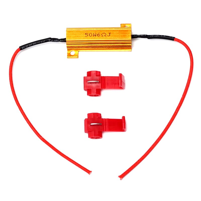 4x 50W 6 Ohm Load Resistor For Fix LED Bulb Fast Hyper Flash Turn Signal Blinker