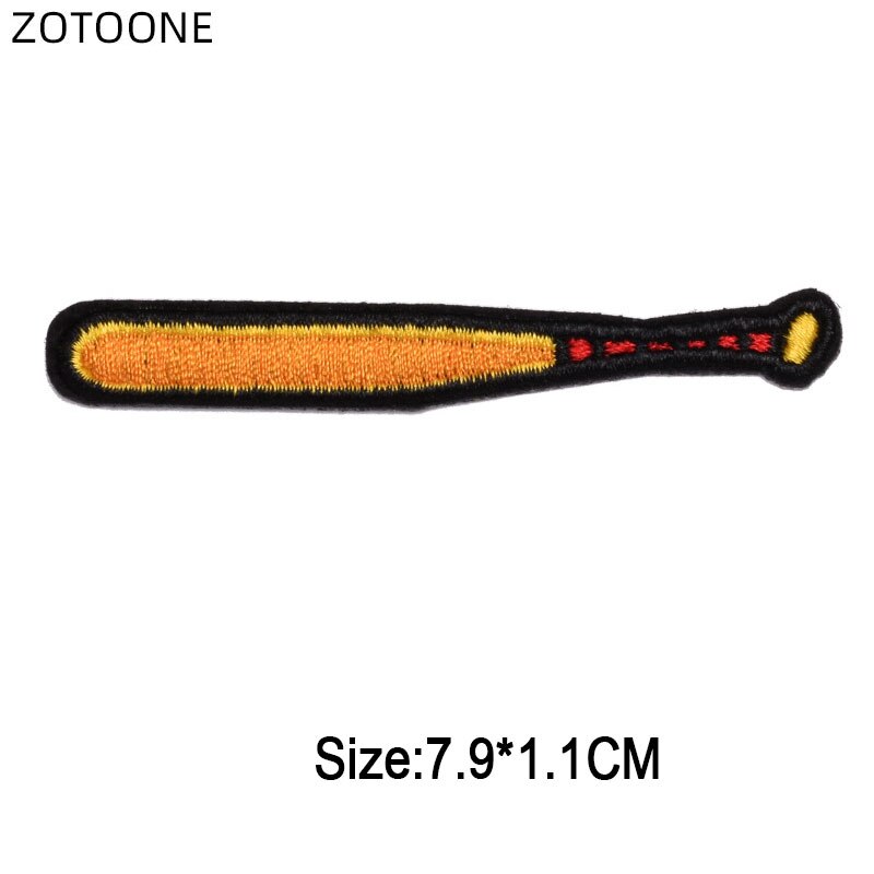 ZOTOONE Iron on Patches for Jackets Volleyball Rugby Baseball Embroidery Patch DIY Heat Transfer Appliques Sew Round Badges D
