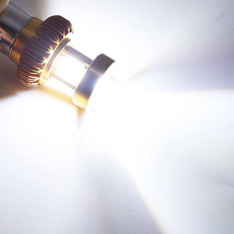 BA20D Motorfiets Led Koplamp Lampen H4 Motorbike Scooter Koplamp Lampen 3COB 65000K High Power Hi/Lo beam