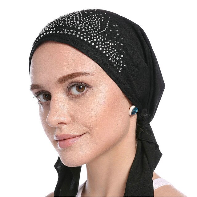 Moslim Hijab Tulband Cap Vrouwen Bloemenprint Kanker Chemo Caps Hoofd Sjaal Hoofddeksels Strech Zijdeachtige Durags Bandana