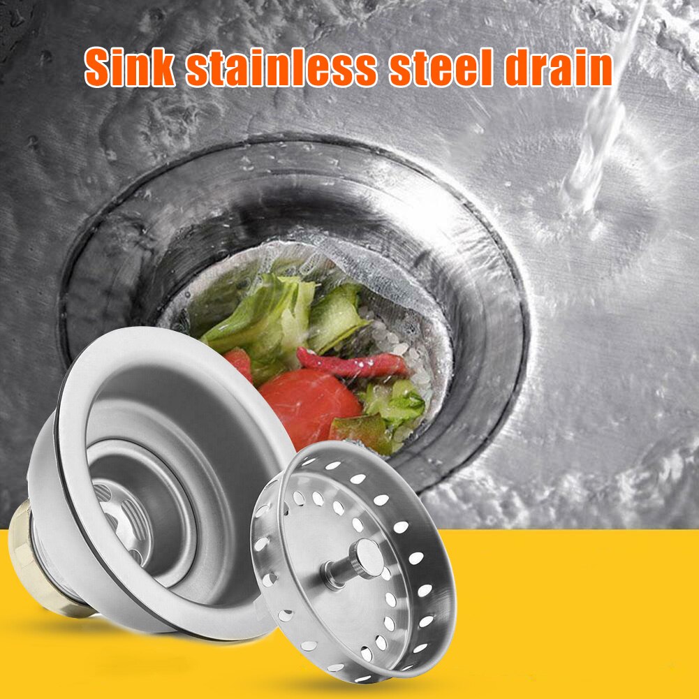 3.5 Inch Commercial Kitchen Sink Basket Drain Strainer Stainless Steel Fits 3-1 / 2 Inch Sink Openings NDS: Default Title