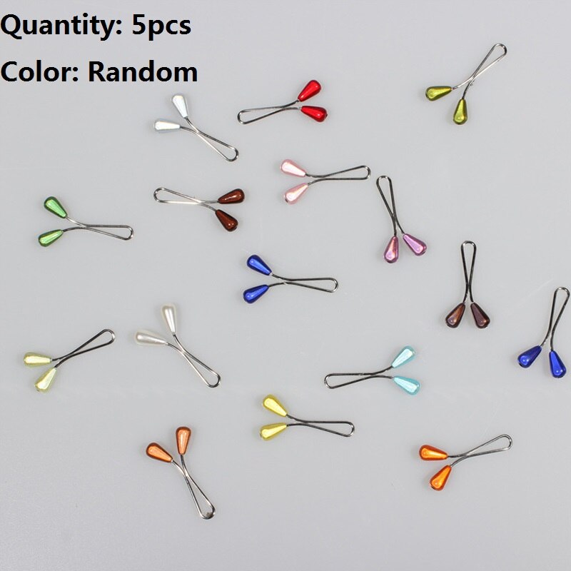 5 stücke Perle Clip Schal Stift Kopftuch Schal Schal Zubehör Dame Muslim Schal Clips Neue Moslemisches Hijab Schal Stift: Ramdom-A