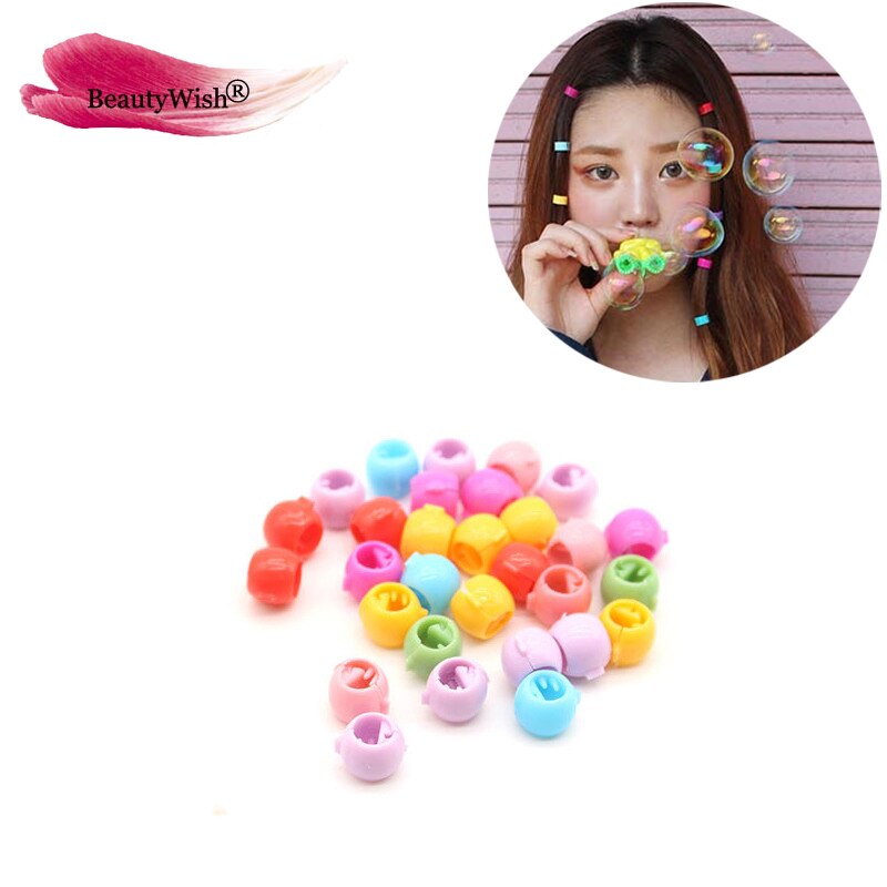 Cuentas de plástico de Color caramelo para el cabello, accesorios para el cabello de 30 uds., trenzas de ganchillo, pinzas para el pelo, Color aleatorio