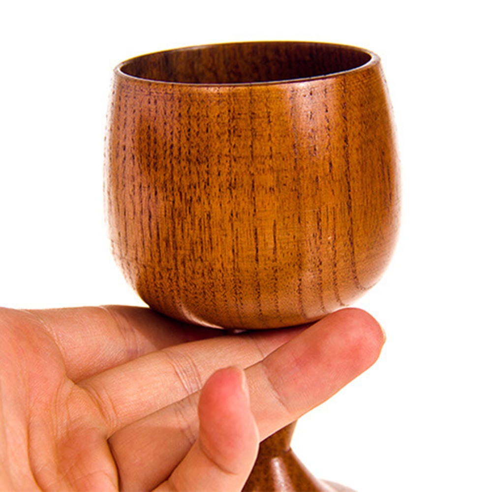 7 * 4.5 cm Wooden Wine Glass Handmade Jujube Water Coffee Whiskey Cup Classical Solid Wood Cup Drinkware Kitchen Tool