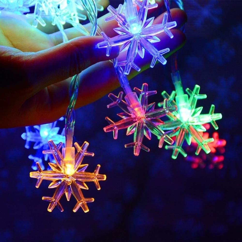Leadly led snefnug string lys 20/40 led 3/6m snefnug string fe lys fest jule hængelys string batteri