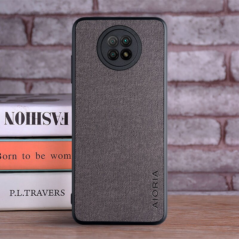 Funda de lujo para Xiaomi Redmi Note 9T, funda de piel suave y dura para teléfono xiaomi redmi note 9t: Dark Gray