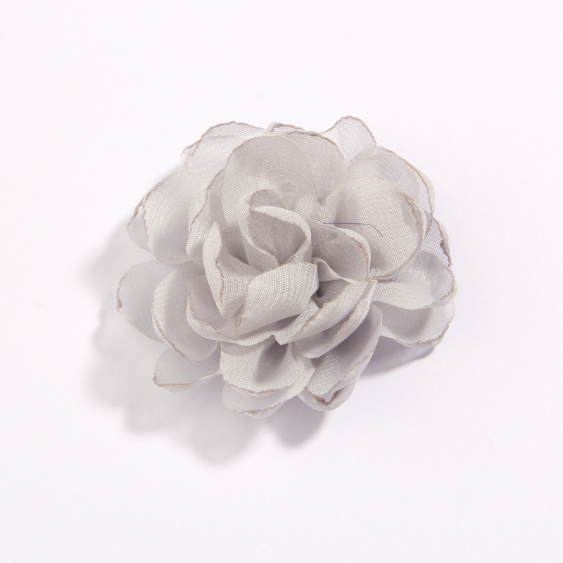 120 Stuks 7 Cm 2.7 "Burn Edge Chiffon Stof Bloemen Voor Baby Meisjes Hoofdbanden Handgemaakte Bloem Boutique Voor bruiloft Decoratie