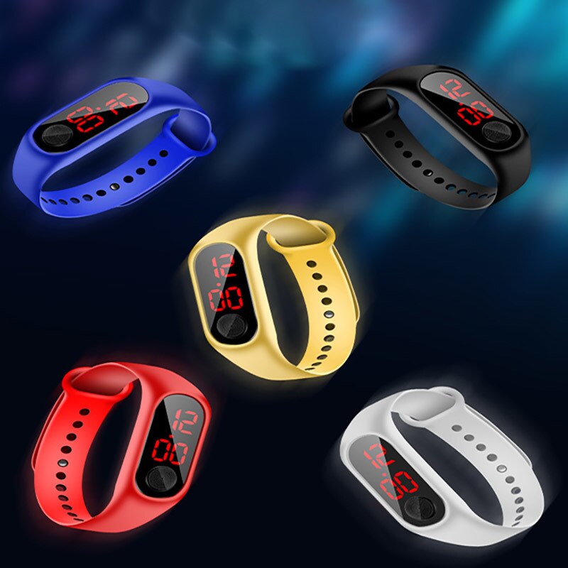 Heren Digitale Horloge Running Horloge Hand Ring Led Mode Sport Elektronische Horloge Siliconen Band Horloge Unisex Digitale Horloge