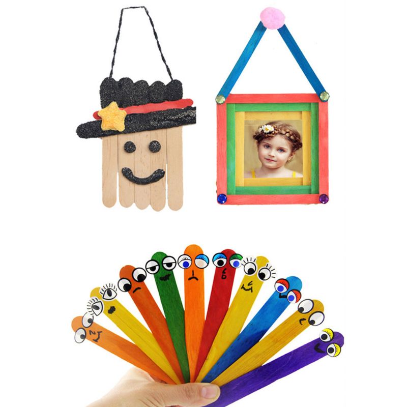 200pcs/lot Wood Popsicle Stick Disposable Handmade Ice Cream Stick DIY Material 964C